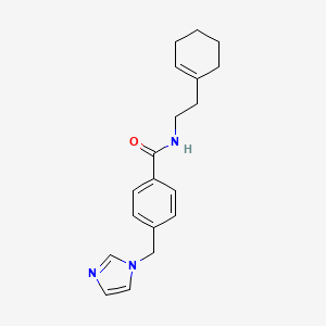 molecular formula C19H23N3O B4508724 N-[2-(cyclohexen-1-yl)ethyl]-4-(imidazol-1-ylmethyl)benzamide 