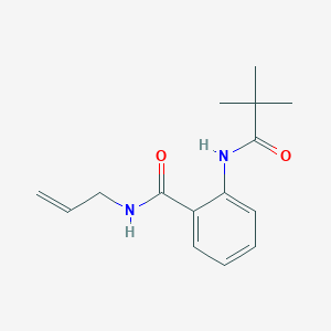 molecular formula C15H20N2O2 B4508736 N-allyl-2-[(2,2-dimethylpropanoyl)amino]benzamide 