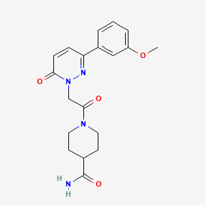 molecular formula C19H22N4O4 B4508742 1-{[3-(3-methoxyphenyl)-6-oxopyridazin-1(6H)-yl]acetyl}piperidine-4-carboxamide 