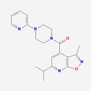 molecular formula C20H23N5O2 B4508748 6-isopropyl-3-methyl-4-{[4-(2-pyridinyl)-1-piperazinyl]carbonyl}isoxazolo[5,4-b]pyridine 