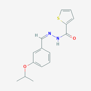 molecular formula C15H16N2O2S B450876 N'-(3-isopropoxybenzylidene)-2-thiophenecarbohydrazide 