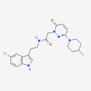 molecular formula C22H26ClN5O2 B4508780 N-(2-(5-chloro-1H-indol-3-yl)ethyl)-2-(3-(4-methylpiperidin-1-yl)-6-oxopyridazin-1(6H)-yl)acetamide 