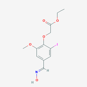 molecular formula C12H14INO5 B450879 Ethyl {4-[(hydroxyimino)methyl]-2-iodo-6-methoxyphenoxy}acetate 