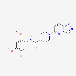 molecular formula C19H21ClN6O3 B4508791 N-(5-chloro-2,4-dimethoxyphenyl)-1-[1,2,4]triazolo[4,3-b]pyridazin-6-yl-4-piperidinecarboxamide 