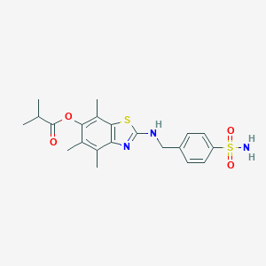 B045088 Propanoic  acid,  2-methyl-,  2-[[[4-(aminosulfonyl)phenyl]methyl]amino]-4,5,7-trimethyl-6-benzothia CAS No. 120164-89-8