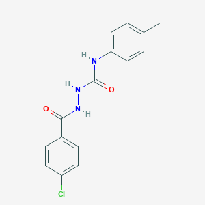 molecular formula C15H14ClN3O2 B450881 2-(4-chlorobenzoyl)-N-(4-methylphenyl)hydrazinecarboxamide 