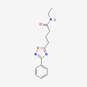 molecular formula C14H17N3O2 B4508814 N-ethyl-4-(3-phenyl-1,2,4-oxadiazol-5-yl)butanamide 