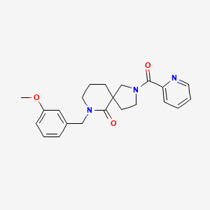 molecular formula C22H25N3O3 B4508821 7-(3-methoxybenzyl)-2-(2-pyridinylcarbonyl)-2,7-diazaspiro[4.5]decan-6-one 