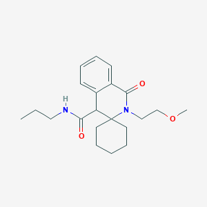 molecular formula C21H30N2O3 B4508859 2'-(2-methoxyethyl)-1'-oxo-N-propyl-1',4'-dihydro-2'H-spiro[cyclohexane-1,3'-isoquinoline]-4'-carboxamide 