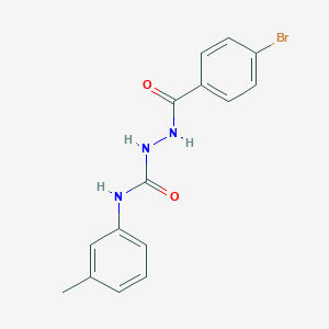 molecular formula C15H14BrN3O2 B450886 2-(4-bromobenzoyl)-N-(3-methylphenyl)hydrazinecarboxamide 