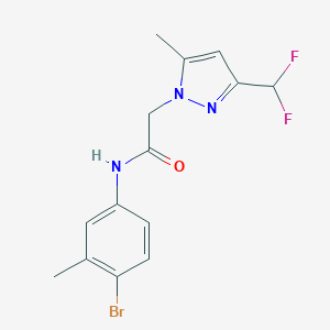 N-(4-bromo-3-methylphenyl)-2-[3-(difluoromethyl)-5-methyl-1H-pyrazol-1-yl]acetamide