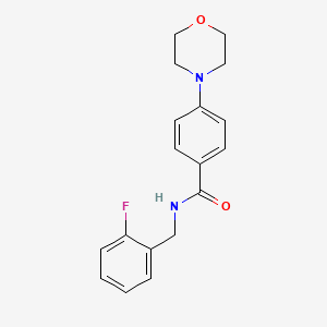 molecular formula C18H19FN2O2 B4508895 N-(2-fluorobenzyl)-4-(4-morpholinyl)benzamide 