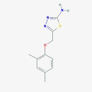 molecular formula C11H13N3OS B045089 5-[(2,4-二甲基苯氧基)甲基]-1,3,4-噻二唑-2-胺 CAS No. 119869-04-4