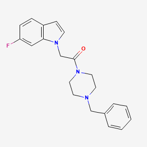 1-[2-(4-benzyl-1-piperazinyl)-2-oxoethyl]-6-fluoro-1H-indole