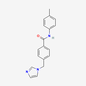 molecular formula C18H17N3O B4508904 4-(1H-imidazol-1-ylmethyl)-N-(4-methylphenyl)benzamide 