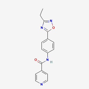 N-[4-(3-ethyl-1,2,4-oxadiazol-5-yl)phenyl]isonicotinamide