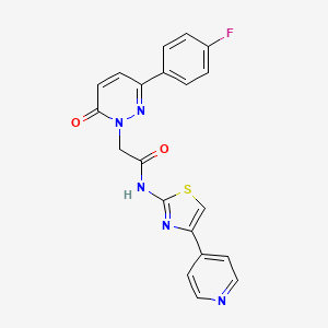 molecular formula C20H14FN5O2S B4508935 2-[3-(4-fluorophenyl)-6-oxo-1(6H)-pyridazinyl]-N-[4-(4-pyridinyl)-1,3-thiazol-2-yl]acetamide 