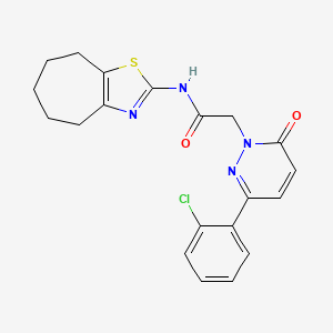 2-[3-(2-chlorophenyl)-6-oxopyridazin-1(6H)-yl]-N-[(2Z)-3,4,5,6,7,8-hexahydro-2H-cyclohepta[d][1,3]thiazol-2-ylidene]acetamide