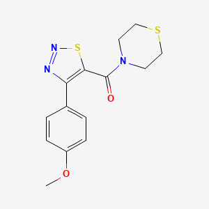 [4-(4-Methoxyphenyl)-1,2,3-thiadiazol-5-yl](thiomorpholin-4-yl)methanone