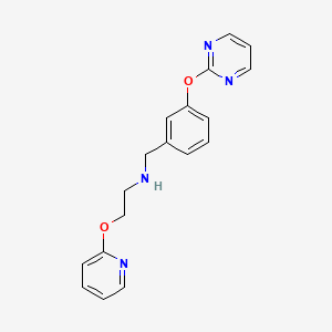 molecular formula C18H18N4O2 B4509024 2-(2-pyridinyloxy)-N-[3-(2-pyrimidinyloxy)benzyl]ethanamine 