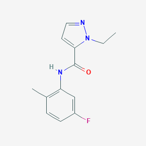 molecular formula C13H14FN3O B450905 1-ethyl-N-(5-fluoro-2-methylphenyl)-1H-pyrazole-5-carboxamide 