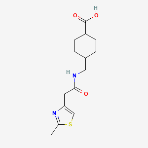 4-({[(2-methyl-1,3-thiazol-4-yl)acetyl]amino}methyl)cyclohexanecarboxylic acid