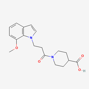 1-[3-(7-methoxy-1H-indol-1-yl)propanoyl]-4-piperidinecarboxylic acid