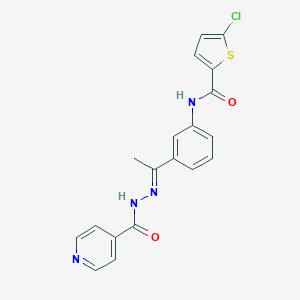 5-chloro-N-[3-(N-isonicotinoylethanehydrazonoyl)phenyl]-2-thiophenecarboxamide