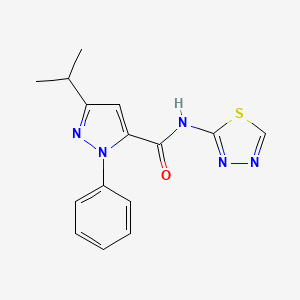 3-isopropyl-1-phenyl-N-1,3,4-thiadiazol-2-yl-1H-pyrazole-5-carboxamide