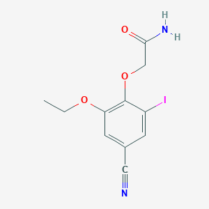 molecular formula C11H11IN2O3 B450912 2-(4-Cyano-2-ethoxy-6-iodophenoxy)acetamide 