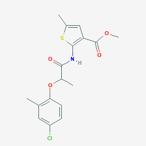 Methyl 2-{[2-(4-chloro-2-methylphenoxy)propanoyl]amino}-5-methyl-3-thiophenecarboxylate