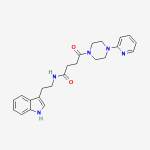 N-[2-(1H-indol-3-yl)ethyl]-4-oxo-4-[4-(2-pyridinyl)-1-piperazinyl]butanamide