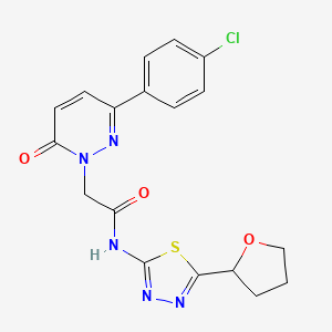 2-[3-(4-chlorophenyl)-6-oxo-1(6H)-pyridazinyl]-N-[5-(tetrahydro-2-furanyl)-1,3,4-thiadiazol-2-yl]acetamide