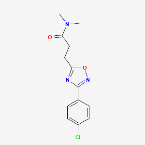 molecular formula C13H14ClN3O2 B4509163 3-[3-(4-chlorophenyl)-1,2,4-oxadiazol-5-yl]-N,N-dimethylpropanamide 