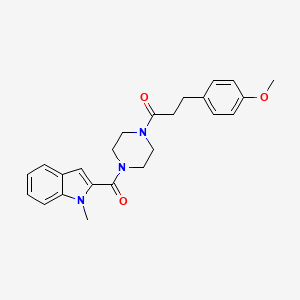 2-({4-[3-(4-methoxyphenyl)propanoyl]-1-piperazinyl}carbonyl)-1-methyl-1H-indole