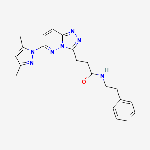 3-[6-(3,5-dimethyl-1H-pyrazol-1-yl)[1,2,4]triazolo[4,3-b]pyridazin-3-yl]-N-(2-phenylethyl)propanamide