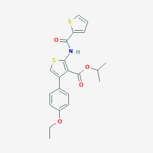 molecular formula C21H21NO4S2 B450917 Isopropyl 4-(4-ethoxyphenyl)-2-[(2-thienylcarbonyl)amino]-3-thiophenecarboxylate 