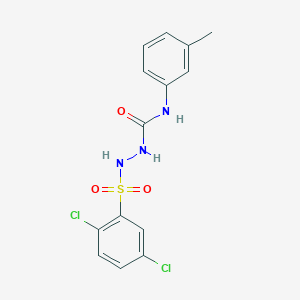 molecular formula C14H13Cl2N3O3S B450918 2-[(2,5-dichlorophenyl)sulfonyl]-N-(3-methylphenyl)hydrazinecarboxamide 