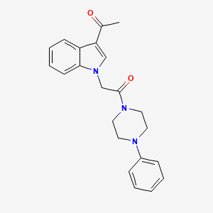 1-{1-[2-oxo-2-(4-phenyl-1-piperazinyl)ethyl]-1H-indol-3-yl}ethanone