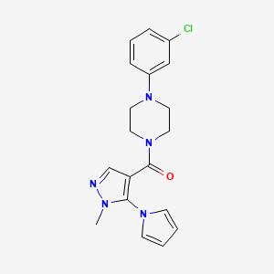 1-(3-chlorophenyl)-4-{[1-methyl-5-(1H-pyrrol-1-yl)-1H-pyrazol-4-yl]carbonyl}piperazine