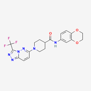 N-(2,3-dihydro-1,4-benzodioxin-6-yl)-1-[3-(trifluoromethyl)[1,2,4]triazolo[4,3-b]pyridazin-6-yl]-4-piperidinecarboxamide