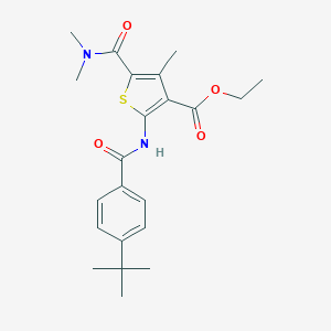 Ethyl 2-[(4-tert-butylbenzoyl)amino]-5-[(dimethylamino)carbonyl]-4-methyl-3-thiophenecarboxylate