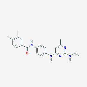 N-(4-{[2-(ethylamino)-6-methyl-4-pyrimidinyl]amino}phenyl)-3,4-dimethylbenzamide