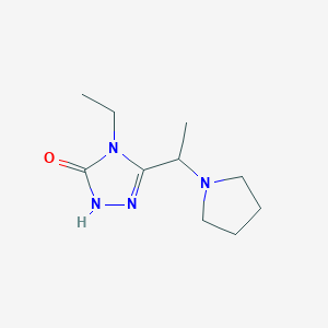 4-ethyl-5-(1-pyrrolidin-1-ylethyl)-2,4-dihydro-3H-1,2,4-triazol-3-one