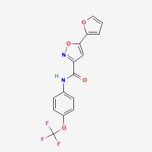 molecular formula C15H9F3N2O4 B4509222 5-(2-furyl)-N-[4-(trifluoromethoxy)phenyl]-3-isoxazolecarboxamide 