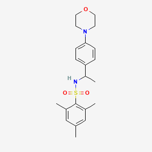 2,4,6-trimethyl-N-{1-[4-(4-morpholinyl)phenyl]ethyl}benzenesulfonamide