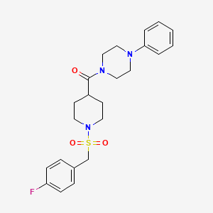 1-({1-[(4-fluorobenzyl)sulfonyl]-4-piperidinyl}carbonyl)-4-phenylpiperazine