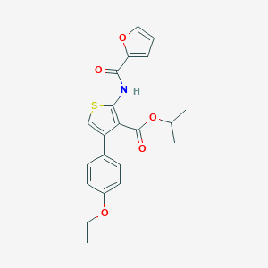 molecular formula C21H21NO5S B450925 Isopropyl 4-(4-ethoxyphenyl)-2-(2-furoylamino)thiophene-3-carboxylate 