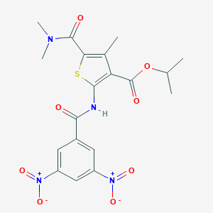 Isopropyl 2-({3,5-bisnitrobenzoyl}amino)-5-[(dimethylamino)carbonyl]-4-methylthiophene-3-carboxylate