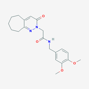 N-(3,4-dimethoxybenzyl)-2-(3-oxo-3,5,6,7,8,9-hexahydro-2H-cyclohepta[c]pyridazin-2-yl)acetamide